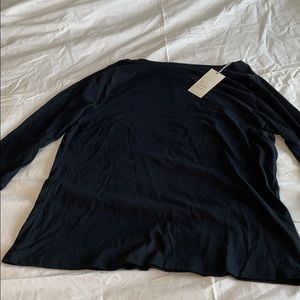 NWT a new day boat neck 3/4 sleeve tee black